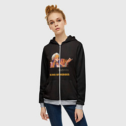 Толстовка на молнии женская Гильгамеш Король героев, цвет: 3D-меланж — фото 2