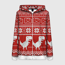 Женская толстовка на молнии Новогодний гугл