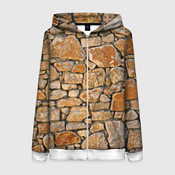 Женская толстовка на молнии Каменная стена