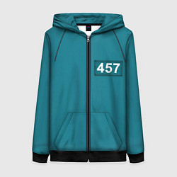 Женская толстовка на молнии Форма игрока Игра в кальмара