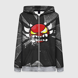 Толстовка на молнии женская Geometry Dash: Fragments, цвет: 3D-меланж