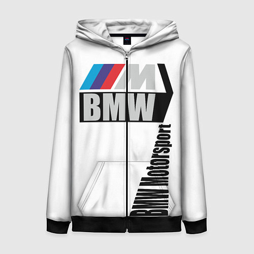 Женская толстовка на молнии BMW Motorsport / 3D-Черный – фото 1