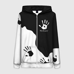 Толстовка на молнии женская TES WE KNOW МЫ ЗНАЕМ, цвет: 3D-белый