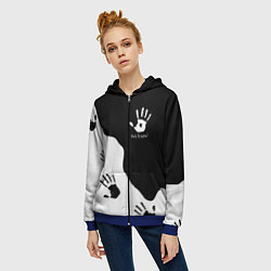 Толстовка на молнии женская TES WE KNOW МЫ ЗНАЕМ, цвет: 3D-синий — фото 2