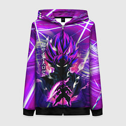 Толстовка на молнии женская Гоку Блек Anime Dragon Ball Super Saiyan, цвет: 3D-черный