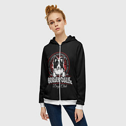 Толстовка на молнии женская Бордер-Колли Border Collie, цвет: 3D-белый — фото 2