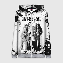 Толстовка на молнии женская Maneskin Монэскин, рок - группа, цвет: 3D-меланж