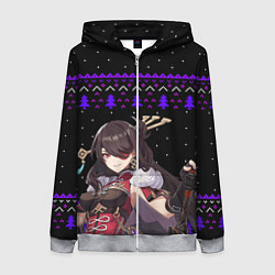 Женская толстовка на молнии БЕЙ ДОУ НОВОГОДНИЙ