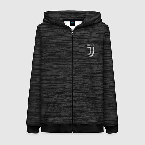 Женская толстовка на молнии Juventus Asphalt theme / 3D-Черный – фото 1
