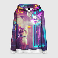 Толстовка на молнии женская Stray, цвет: 3D-белый