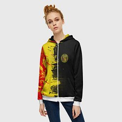 Толстовка на молнии женская Кобра Кай Cobra Kai, цвет: 3D-белый — фото 2