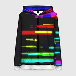 Женская толстовка на молнии Color fashion glitch