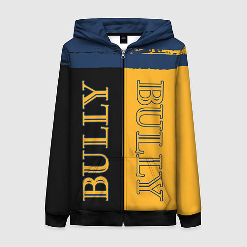 Женская толстовка на молнии Bully Вертикальное лого / 3D-Черный – фото 1