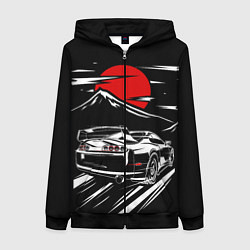 Женская толстовка на молнии TOYOTA SUPRA Под Луной
