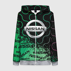 Толстовка на молнии женская NISSAN Супер класса, цвет: 3D-меланж