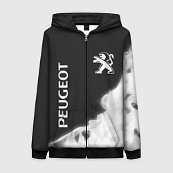 Толстовка на молнии женская PEUGEOT - Огненный Лев, цвет: 3D-черный