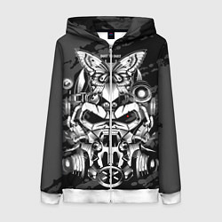 Толстовка на молнии женская Power ArmorFallout, цвет: 3D-белый