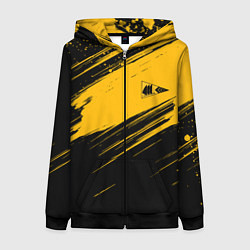 Толстовка на молнии женская Парусный спорт Водный спорт, цвет: 3D-черный