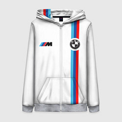 Женская толстовка на молнии БМВ 3 STRIPE BMW WHITE