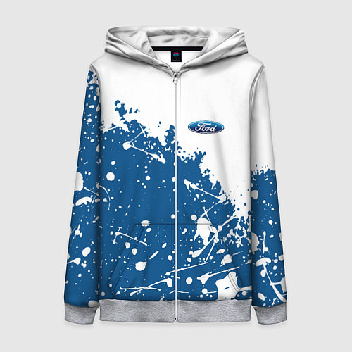 Женская толстовка на молнии Ford форд / 3D-Меланж – фото 1