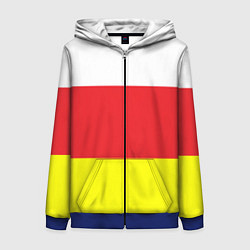 Толстовка на молнии женская СЕВЕРНАЯ ОСЕТИЯ РЕСПУБЛИКА, цвет: 3D-синий