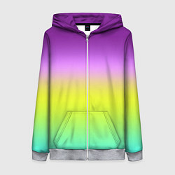 Женская толстовка на молнии Multicolored Ombre gradient