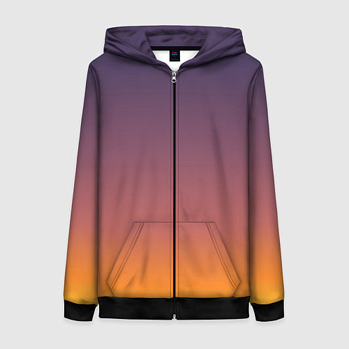 Женская толстовка на молнии Sunset Gradient / 3D-Черный – фото 1
