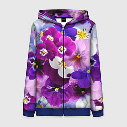 Женская толстовка на молнии CHARMING PANSIES