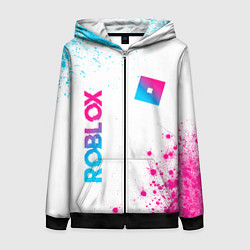 Толстовка на молнии женская Roblox Neon Gradient FS, цвет: 3D-черный