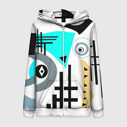 Женская толстовка на молнии Абстрактный современный дизайн