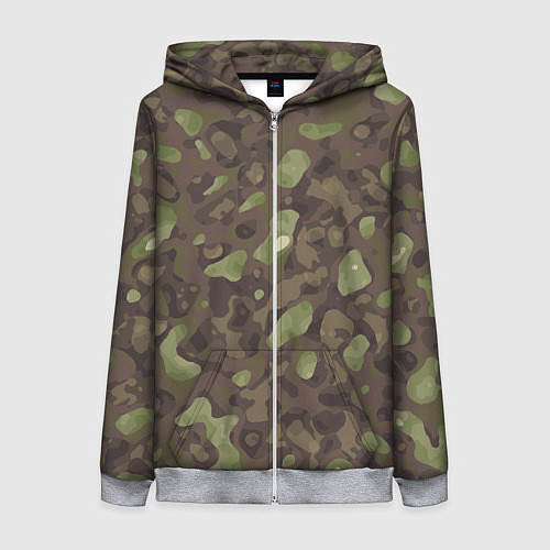Женская толстовка на молнии Камуфляж Multicam / 3D-Меланж – фото 1