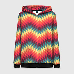 Женская толстовка на молнии Мексиканские узоры