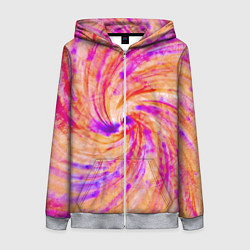 Женская толстовка на молнии Color swirls