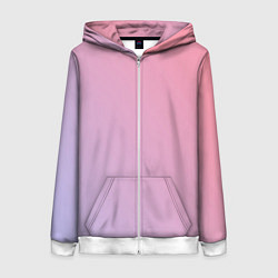 Женская толстовка на молнии Градиент - розовая пастель
