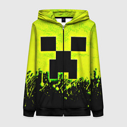 Женская толстовка на молнии Creeper neon