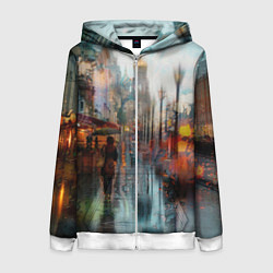 Женская толстовка на молнии В Питере дождь