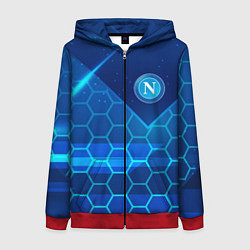 Толстовка на молнии женская Napoli Соты абстракция, цвет: 3D-красный