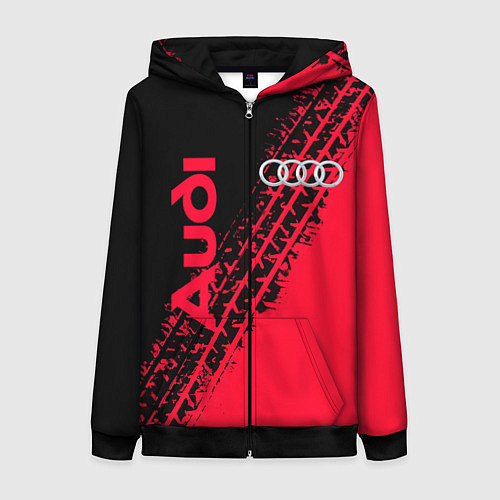 Женская толстовка на молнии Audi / 3D-Черный – фото 1