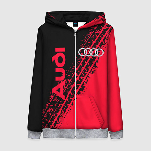 Женская толстовка на молнии Audi / 3D-Меланж – фото 1