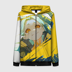 Толстовка на молнии женская Киберпанк: Бегущие по краю Ребекка, цвет: 3D-черный