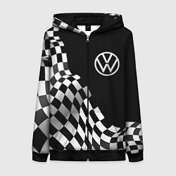 Женская толстовка на молнии Volkswagen racing flag