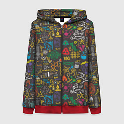 Женская толстовка на молнии Шпаргалка по химии