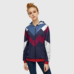 Толстовка на молнии женская FIRM always in sports, цвет: 3D-красный — фото 2