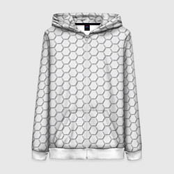 Женская толстовка на молнии Белый ромб