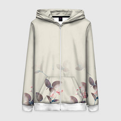 Женская толстовка на молнии Паттерн с цветочками