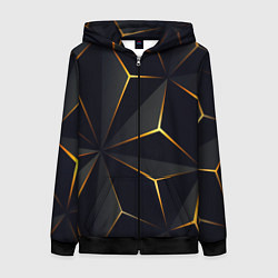 Толстовка на молнии женская Hexagon Line Smart, цвет: 3D-черный