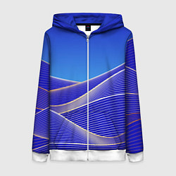 Женская толстовка на молнии Волновая растровая композиция