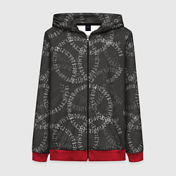 Женская толстовка на молнии Круговые руны