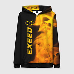 Толстовка на молнии женская Exeed - gold gradient: по-вертикали, цвет: 3D-черный