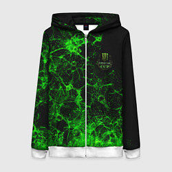 Толстовка на молнии женская Monster energy cup, цвет: 3D-белый